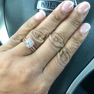 Charles&Colvard halo Moissanite ring